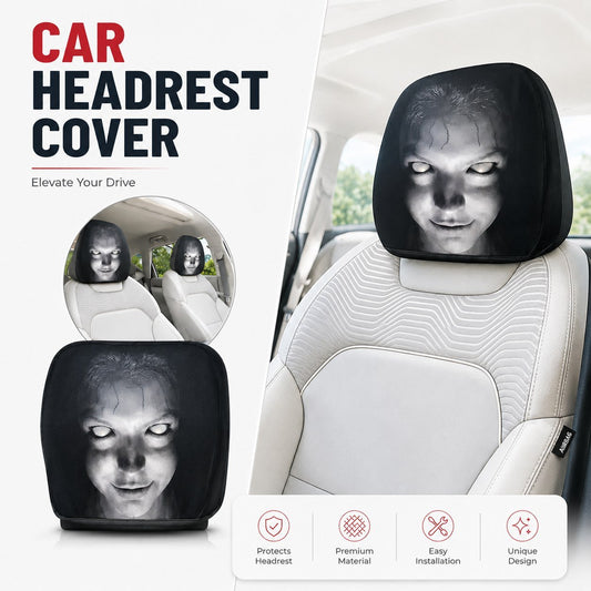 Horror Face Car Headrest Covers